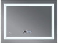 MIXXUS Mirror with LED Lighting, Anti-Fog Function and Clock, MR02-120 × 80 Warm - Mirror