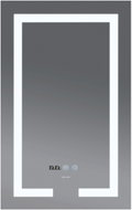 MIXXUS Mirror with LED Lighting, Anti-Fog Function and Clock, MR06-60 × 80 Hard-Case - Mirror