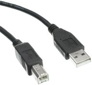 OEM USB 2.0 prepojovací 3m A-B čierny - Dátový kábel