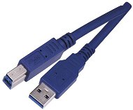 OEM USB 3.0 összekötő 2m A-B kék - Adatkábel