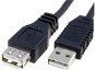OEM USB 2.0 Hosszabbító AA fekete, 0,3 m - Adatkábel