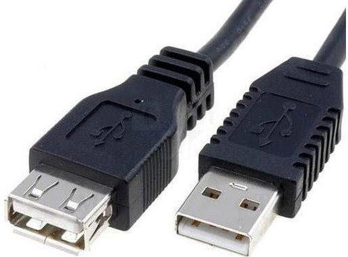 OEM USB 2.0 Extension AA black, 0.6m - Data Cable - Main image