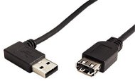 OEM USB 2.0 Erweiterung 0,45 m A-A - schwarz - abgewinkelt - Datenkabel