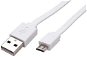 Data Cable ROLINE USB 2.0 - USB A (M) -micro  USB B (M), 1m, flat, white - Datový kabel