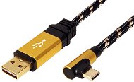 Roline GOLD USB 2.0 kétoldalú kábel, USB A(M) - USB C(M) hajlított (90°), 3m - Adatkábel