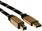 ROLINE Gold USB 2.0 AB, 1.8m - čierno/zlatý - Dátový kábel