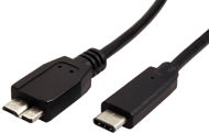 ROLINE USB 3.1 microUSB 3.0 B (M) - USB C (M), 1m, čierny - Dátový kábel
