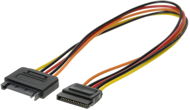 Data Cable ROLINE power SATA M - SATA F - extension, 0.3m - Datový kabel