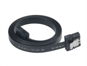Dátový kábel AKASA PROSLIM 15cm Straight Black - Datový kabel