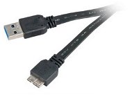 AKASA PROSLIM USB 3.0 prepojovací 1,5 m A-microB čierny - Dátový kábel