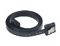 Dátový kábel AKASA PROSLIM 30cm Straight Black - Datový kabel