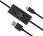 AKASA USB Micro-B Power Cable With Switch / AK-CBUB58-15BK - Data Cable