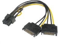 AKASA napájacia redukcia 2× SATA na 8 pin PCIe 2.0 - Redukcia