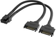 AKASA - Dual SATA na 8-Pin CPU Power Adapter Cable / AK-CBPW33-15 - Redukce