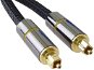 PremiumCord Optisches Audiokabel Toslink, OD:7mm, GoldMetall-Design + Nylon 0,5m - Audio-Kabel