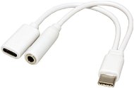 OEM USB C (M) -> jack 3,5 mm (F) + USB C (F), slúchadlá + mikrofón - Redukcia