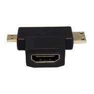 OEM HDMI A (F) - Mikro-HDMI (M) + Mini-HDMI (M) - Adapter