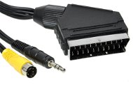 OEM SCART - S-Video / Jack 3,5 mm-es összekötő, 5m - Audio kábel