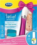 SCHOLL Velvet Smooth sada (pilník na nehty ružový + olej zdarma) - Elektrický pilník