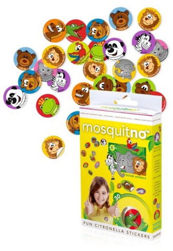 MOSQUITNO SpotZzz Stickers Safari Animals 5 x 6 p - Repellent - Main image