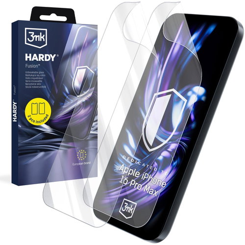 3MK HARDY Fusion Hybrid Glass for Apple iPhone 16 Pro Max (2pcs) - Glass Screen Protector - Main image
