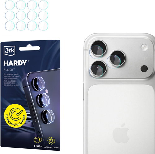 3MK HARDY Fusion Lens Protection Hybrid Glass for Apple iPhone 17 Pro Max (4pcs) - Camera Glass - Main image