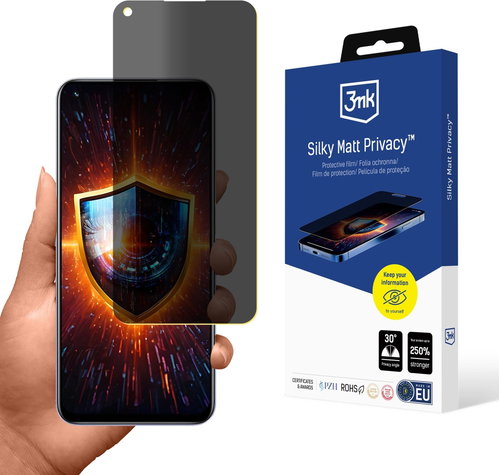3mk Silky Matt Privacy for Realme 8i - Film Screen Protector - Main image