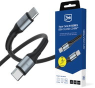 3MK Hyper Cable N-SERIES USB-C/USB-C, Power Delivery, QC 3.0, 240W, 1m Black - Data Cable