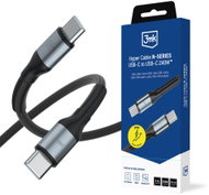 3MK Hyper Cable N-SERIES USB-C/USB-C, Power Delivery, QC 3.0, 240W, 3m Black - Data Cable