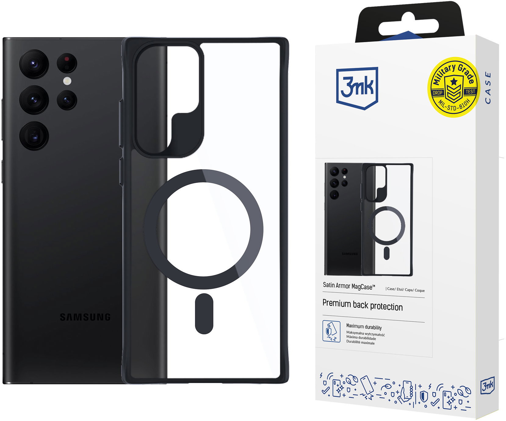 3MK Satin Armor MagCase Samsung Galaxy S24 Ultra tok