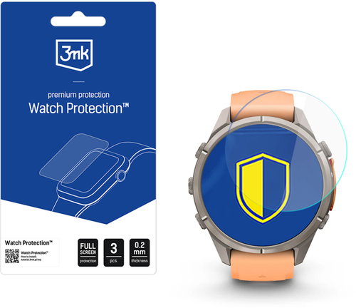 3mk hybridní sklo Watch Protection FlexibleGlass pro Garmin Fenix 9 Pro 43mm - Glass Screen Protector - Main image