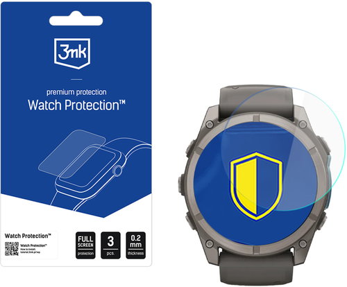3mk hybridní sklo Watch Protection FlexibleGlass pro Garmin Fenix 9 51mm - Glass Screen Protector - Main image