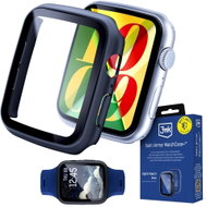 3mk Satin Armor WatchCase+ s tvrzeným sklem na Apple Watch (4/5/6/SE gen 1/2/3) 40mm černý - Protective Watch Cover