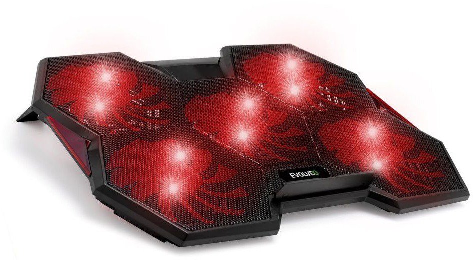 EVOLVEO Ania 14, laptop hűtő, piros háttérvilágítás