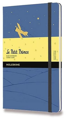 MOLESKINE Le Petit Prince L, tvrdé desky, linkovaný, modrý - Zápisník - Main image