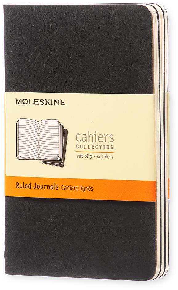 MOLESKINE Cahier S, fekete - 3 darabos kiszerelés