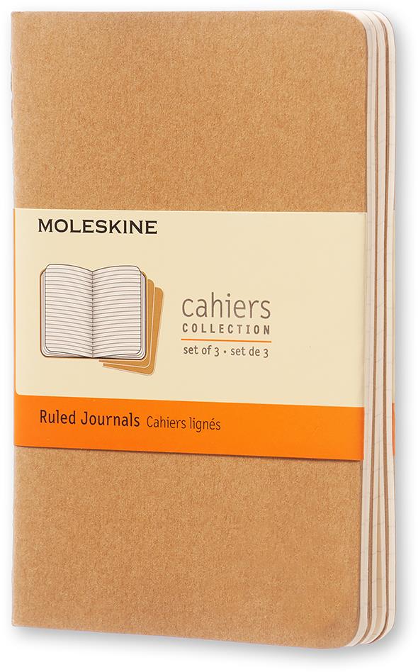 MOLESKINE Cahier S, barna - 3 darabos kiszerelés