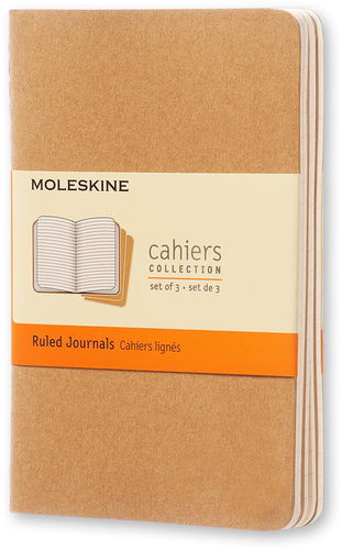 MOLESKINE Cahier S, hnědý - balení 3 ks - Sešit - Hlavní obrázek