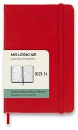 Moleskine 2023-2024 S, tvrdé desky, červený - Týdenní diář