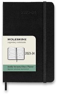 Moleskine 2023-2024 vízszintes S, kemény fedeles, fekete - Határidőnapló