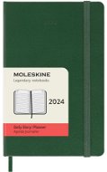 Moleskine 2024 S, tvrdé desky, zelený D - Diář
