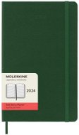 Moleskine 2024 L, tvrdé dosky, zelený D - Diár
