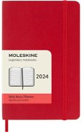 Moleskine 2024 S, měkké desky, červený D - Diář