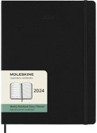 Moleskine 2024 XL, kemény fedeles, fekete - Határidőnapló