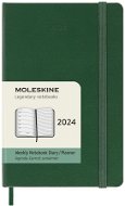 Moleskine 2024 S, tvrdé dosky, zelený - Týždenný diár