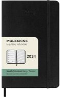 Moleskine 2024 S, puha fedeles, fekete - Határidőnapló