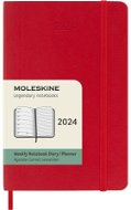 Moleskine 2024 S, měkké desky, červený - Týdenní diář