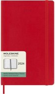 Moleskine 2024 L, měkké desky, červený - Týdenní diář