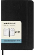 Moleskine 2024 S, puha borító, fekete M - Zsebnaptár