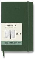Moleskine 2024 S - puha fedeles, zöld - Határidőnapló